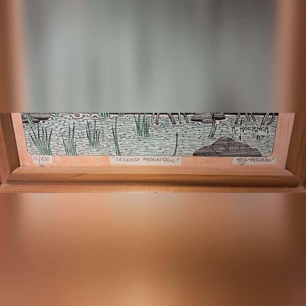 Framed Nature Artwork with Moose - Picture 3 of 6